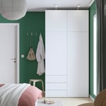 IKEA PLATSA garderob med 4 dörrar+3 lådor 120x57x241 cm