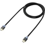Speaka Professional HDMI Connection Cable 1.00 m SP-7870024 Audio Channel Gold-Plated Contacts Sleeved