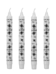 Kunstindustrien Musselmalet Taper Candles, 4 Pack Multi/patterned