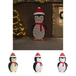 The Living Store Dekorativ pingvin med LED lyxigt tyg 180 cm -  Julbelysning