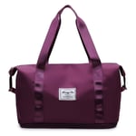 Travel Bag Large Capacity One-Shoulder Handbag Sports Gym Bag Dry And Wet Separation Duffel Bag(Grape Purple)