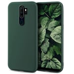 Moozy Minimalist Series Silicone Case for Oppo A9 2020, Midnight Green - Matte Finish Lightweight Mobile Phone Case Ultra Slim Soft Protective TPU Cover with Matte Surface