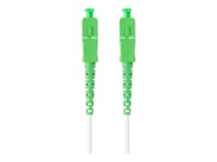 Lanberg - Patch-Kabel - Sc/Apc Enkelläge (Hane) Till Sc/Apc Enkelläge (Hane) - 35 M - 3 Mm - Fiberoptisk - Simplex - 9 / 125 Mikrometer - 0.25 Db - G.657.B3 - Halogenfri - Vit - För P/N: Fp-Scap-Se11-0020-Ye, Fp-Scap-Ss11-0020-Ye, Fp-Scap-Ss21-1202-