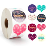 Heart Stickers, 1000 Pcs 40mm Cute Valentines Day Stickers Love Gifts for Couple, Colorful Round Valentine Decorations Wall Window Party Bag Supplies