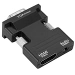 Noir - Adaptateur HDMI vers VGA, convertisseur de câble 1080P avec sortie Audio Jack 3.5mm, pour clé TV, ordi
