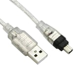 Autre Câble USB mâle vers Firewire IEEE 1394, 4 broches, adaptateur iLink mâle, câble firewire 1394 pour SONY DCR-TRV75E DV Nipseyteko