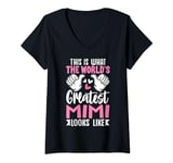 Womens This Is What World’s Greatest Mom Looks Like Mother’s Day V-Neck T-Shirt