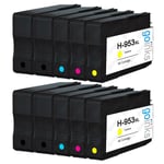 10 Ink Cartridges (Set + Bk) to replace HP 953 (HP953XL) non-OEM / Compatible