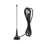 TV Aerial with 149cm / 58.7inch Cable, High Gain 10dbi UHF/VHF Dual Band Indoor/Outdoor Portable HDTV Antenna with Magnetic Base for Digital DVB-T, for Home Car