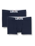 Levi's Men's Underwear-Trunk Shorts-Solid Basic (2-Pack), Blue (Navy 321), S (Pack of 2)