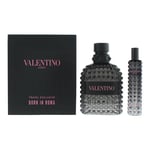 Valentino Born In Roma Uomo 2 Piece Gift Set: EDT 100ml - EDT 15ml Men Spray