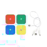 Playtronica 8 patchs pour la peau et les plantes, Electric Patches (Respectueux de la peau et des plantes, le kit contient 8 patchs et 2 pinces crocodiles,) Bleu, vert, jaune, rouge