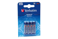 Verbatim batteri - 4 x AAA - Alkalisk