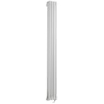 Hudson Reed - Windsor - Radiateur Électrique Style Fonte Rétro Vertical Triple Rang avec Thermostat Wi-Fi à Écran Tactile - Blanc - 180 cm x 20 cm