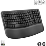 Logitech Wave Keys Trådlöst Ergonomiskt Tangentbord Grafit - CZ/SK