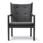 Fredericia Furniture - Wegner 1788 Lounge Chair Ek Svartlackerad / Hallingdal 180 - Svartlackad ek - Svart - Fåtöljer - Trä/Textilmaterial
