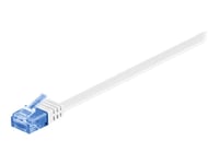 Goobay - Nätverkskabel - Rj-45 (Hane) Till Rj-45 (Hane) - 7 M - Utp - Cat 6A - Formpressad, Platt - Vit