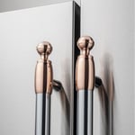 Dekorset Heritage, side by side kyl/frys, koppar (blank) - Bertazzoni