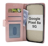 Zipper Standcase Wallet Google Pixel 8a 5G (Ljusrosa)