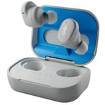 Skullcandy Grind Smart True Wireless Sports In-Ear Headphones - Light Grey / Blue IP55 Sweat & Water Resistant - Spotify Tap - Hey Skullcandy Skull-iQ - Ultra-Long Battery Life