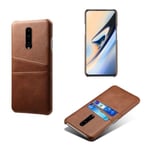 OnePlus 7 Pro läderfodral med dubbla kortplatser - Brun Brun