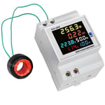 Debuns - Indicateur de consommation électrique D52-2066 compteur électrique phase ménage smart watt-heure mètre rail de guidage type 220V tension