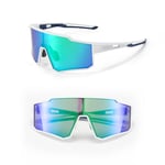 ROCKBROS Lunette de Cyclisme Polarisées Homme Femme, Lunette VTT Vélo Protection UV400 TR90, Lunette de Sport pour VTT Course Golf Pêche Randonnée Conduite Sport Plein Air Noir