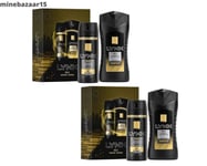 Lynx Gold Duo Mens Gents Shower Gel & Deodorant Body Spray Set 2 Pack 