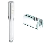 GROHE Vitalio Get Stick – Hand Shower 1 Spray Pattern, Plastic, Chrome, 27458000 & 27594000 | Tempesta Cosmopolitan 100 Wall Hand Shower Holder, Chrome