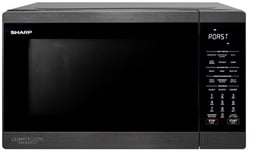 Sharp Convection Microwave 1100W Black Stainless