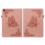 Samsung Galaxy Tab A9 Plus rosa Fodral med fjärilar, rosa
