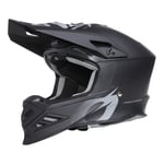 O'NEAL | Casque de Motocross | MX Enduro Moto | Airflaps™ Compatible, Coolmax Doublure rembourrée, Double-D Fermeture de sécurité | F-SRS Helmet Solid | Adulte | Noir | Taille XL