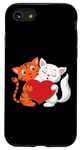 iPhone SE (2020) / 7 / 8 Happy Valentines Day Love Cute Heart Cartoon Cats Animal Case