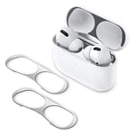 Spigen Shine Shield Designed for Apple Airpods Pro [2 Sets] Anti Dust Sticker for Airpods Pro (2020) - Metallic Silver