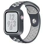 Apple Watch Series 4 40mm two tone silicone watch band - Black / Grey