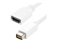 StarTech.com Mini DVI to HDMI Video Adapter for Macbooks and iMacs- M/F - MacBook Mini DVI Adapter - Mini DVI to HDMI Cable (MDVIHDMIMF) - Videokort - mini-DVI hane till HDMI hona - 20 cm - vit - för P/N: HDMIROTMM6