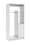 Argos Home Malibu 3 Drawers Open Storage Wardrobe - White
