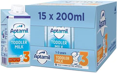 Aptamil 3 Toddler Baby Milk Ready to Use Liquid Formula, 1-3 Years, 200Ml (Pack 