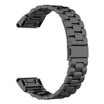 20mm Garmin Fenix watch stainless steel watch band - Black