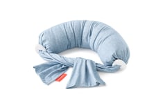 bbhugme® Nursing Pillow Original Breastfeeding & Nursing Pillow (Blue Melange/White)