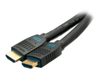 C2G 35ft Ultra Flexible 4K Active HDMI Cable Gripping 4K 60Hz - In-Wall M/M - HDMI-kabel med Ethernet - HDMI hann til HDMI hann - 10.7 m - svart - aktiv, 4K 60Hz støtte