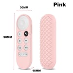 Coque de protection antidérapante en Silicone souple pour télécommande vocale Google Chromecast TV 2020 - Type Pink