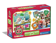 Clementoni 18286 Educational Games-2 in 1 Cocomelon-Learning Toys for 3 Year Olds (Italian, English, French, German, Spanish, Dutch and Polish), Made in Italy, Multicolor