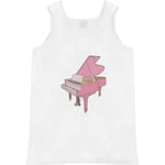 Large 'Pink Grand Piano' Adult Vest/Tank Top (AV00028935)