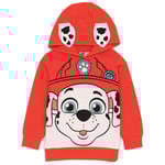 Paw Patrol Barn Hoodie med 3D-öron för barn/barn, Marshall, 3-4 år, röd Red/White 3-4 Years