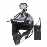 Enduro Hjälmpaket LUMONITE Leader - 6838 lm / Laddbar, 1 x Lampa & batteri + GoPro-fäste (6838 lm)