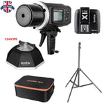 UK Godox AD600BM 2.4G HSS Flash+X1T-S For Sony+120cm Softbox+2m light stand Kit