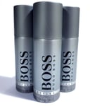 3x Hugo Boss Bottled Deodorant Spray for men, 150ml, Boss Bottled Mens Deodorant
