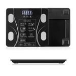 BXU-BG Weighing Scale Bathroom Scale, Smart Electronic LED Digital Weight Household Weighing Balance, 180Kg / 400Lb Black