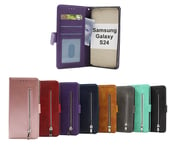 Zipper Standcase Wallet Samsung Galaxy S24 5G (SM-S921B/DS) (Svart)
